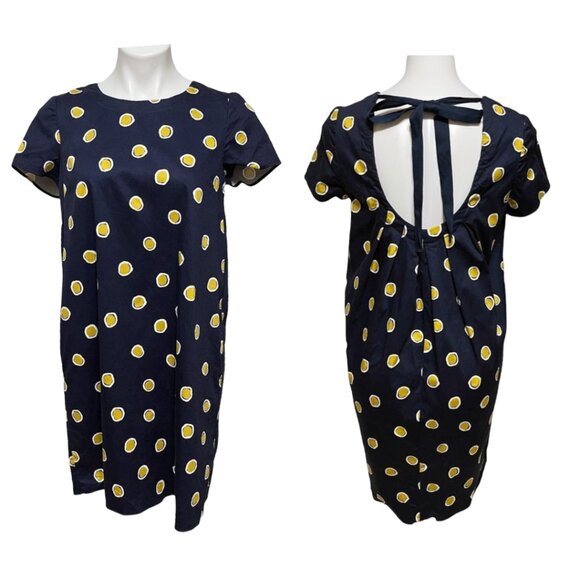 Max & Co Size 6 Navy Back Tie Open Back Detail Short Sleeve Polka Dot A … - Picture 1 of 6